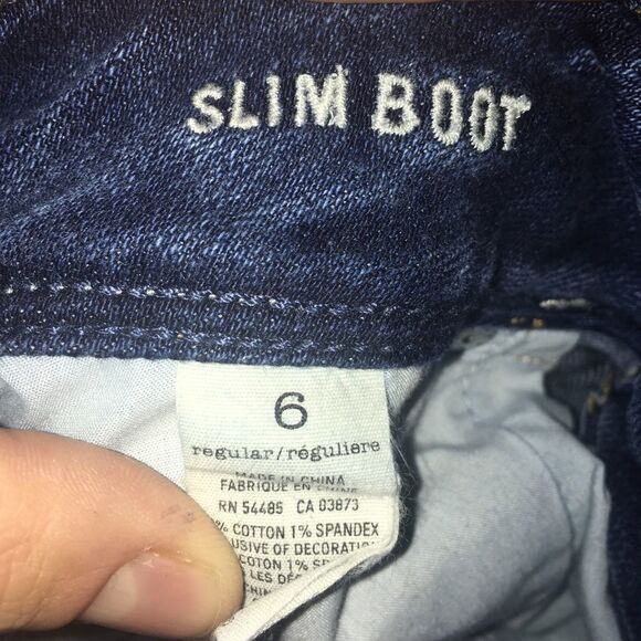 American Eagle kick boot raw hem western size 6 jeans - Picture 3 of 4